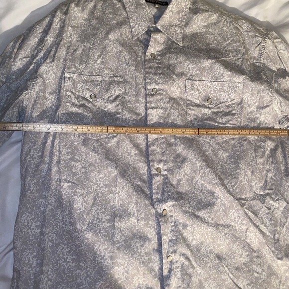 Stetson Shirt Mens XL Grey Logo Pearl Snap Fancy Cowboy Western USA Floral‎ - Picture 4 of 10